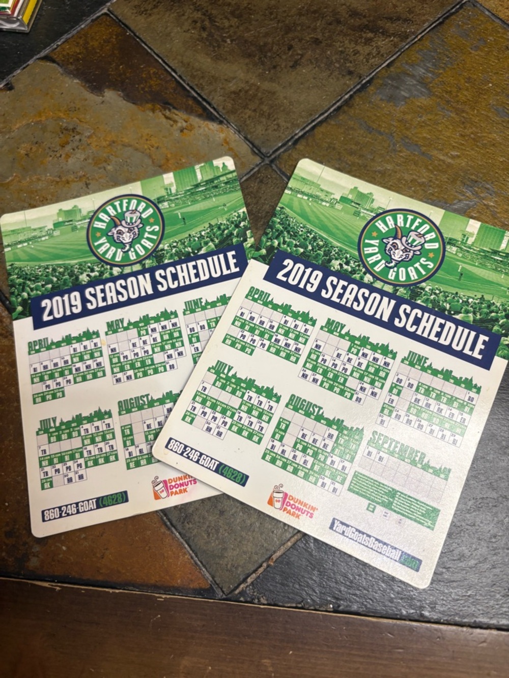 2019 Hartford Yard Goats  Schedule Magnet
